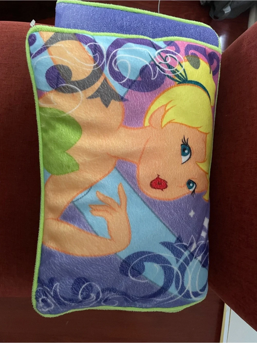 Tinker Bell Fold-Out Lounger in Purple, Pink & Green
